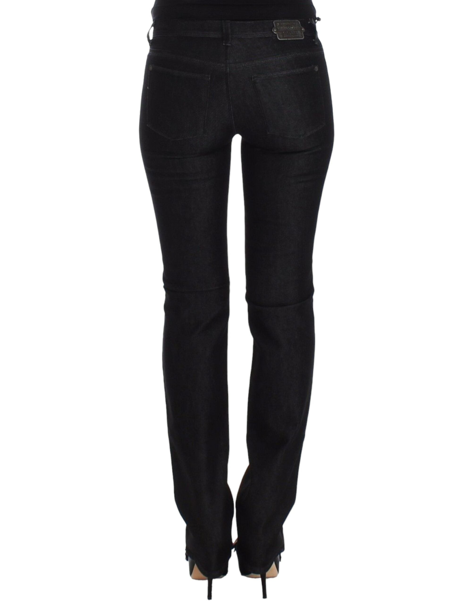 Ermanno Scervino Schwarze Slim Jeans Denim-Hosen Skinny Leg Stretch