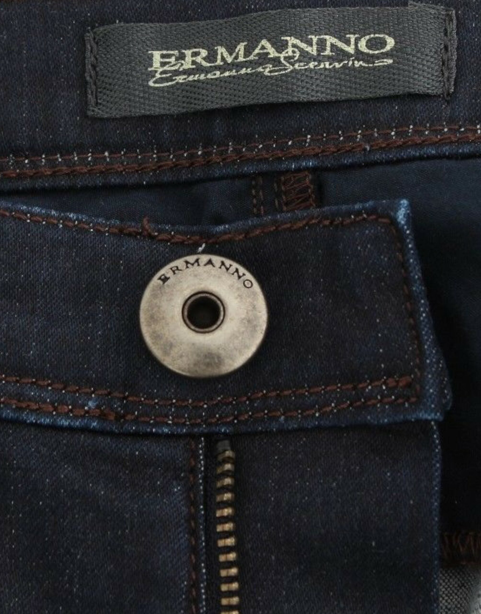 Ermanno Scervino Blaue Slim Jeans Denim-Hosen Skinny Leg Stretch