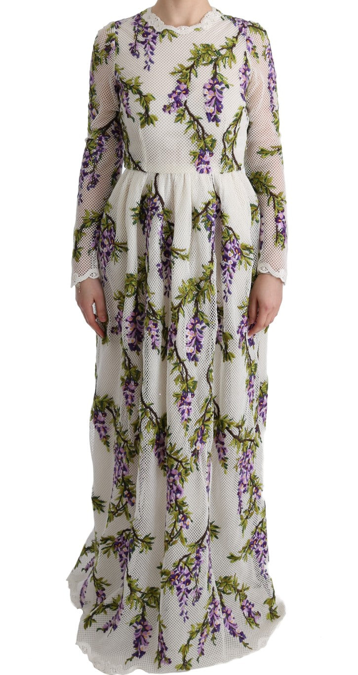 Dolce &amp; Gabbana Elegant maxi A-line dress with long sleeves
