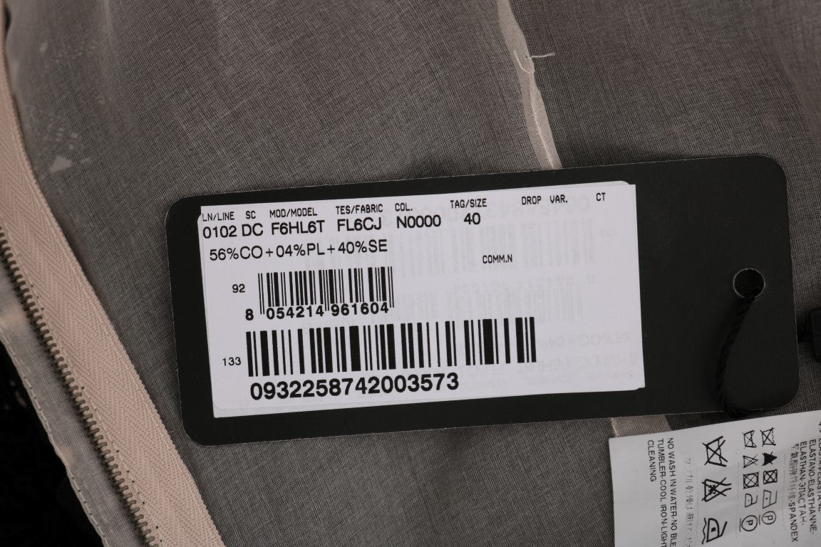 Dolce &amp; Gabbana Siyah çiçekli pamuklu ipek uzun elbise