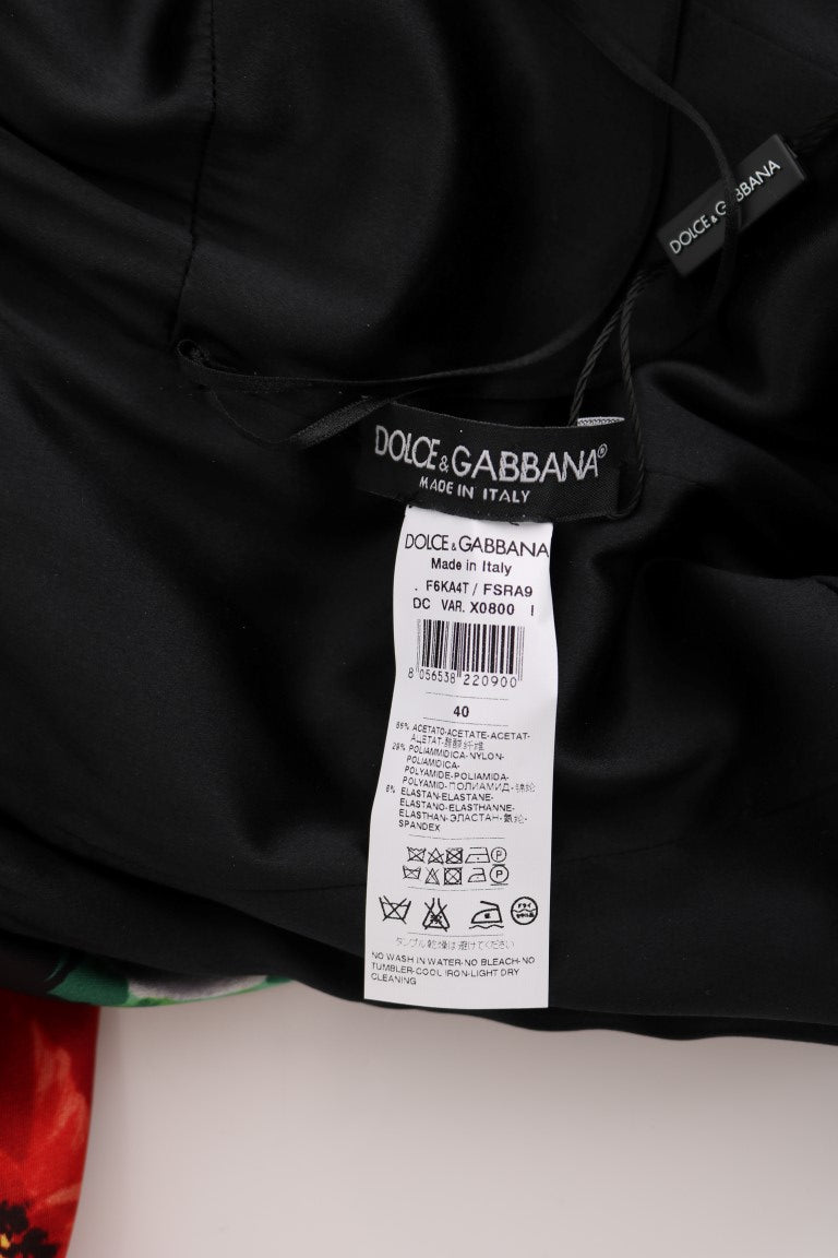 Dolce &amp; Gabbana Çok renkli çiçek desenli uzun kılıf elbise