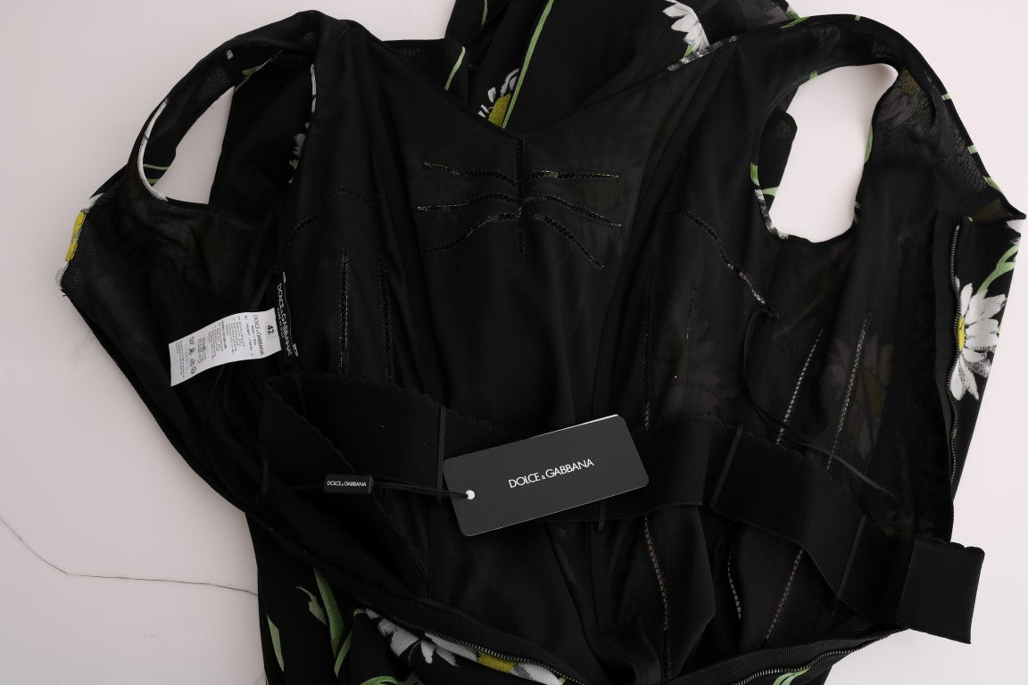 Dolce &amp; Gabbana Ayçiçeği İpek Streç Kılıf Elbise