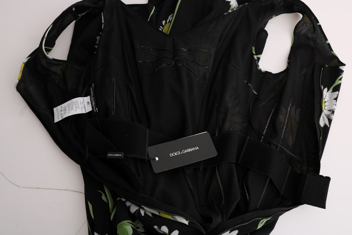 Dolce &amp; Gabbana Ayçiçeği İpek Streç Kılıf Elbise