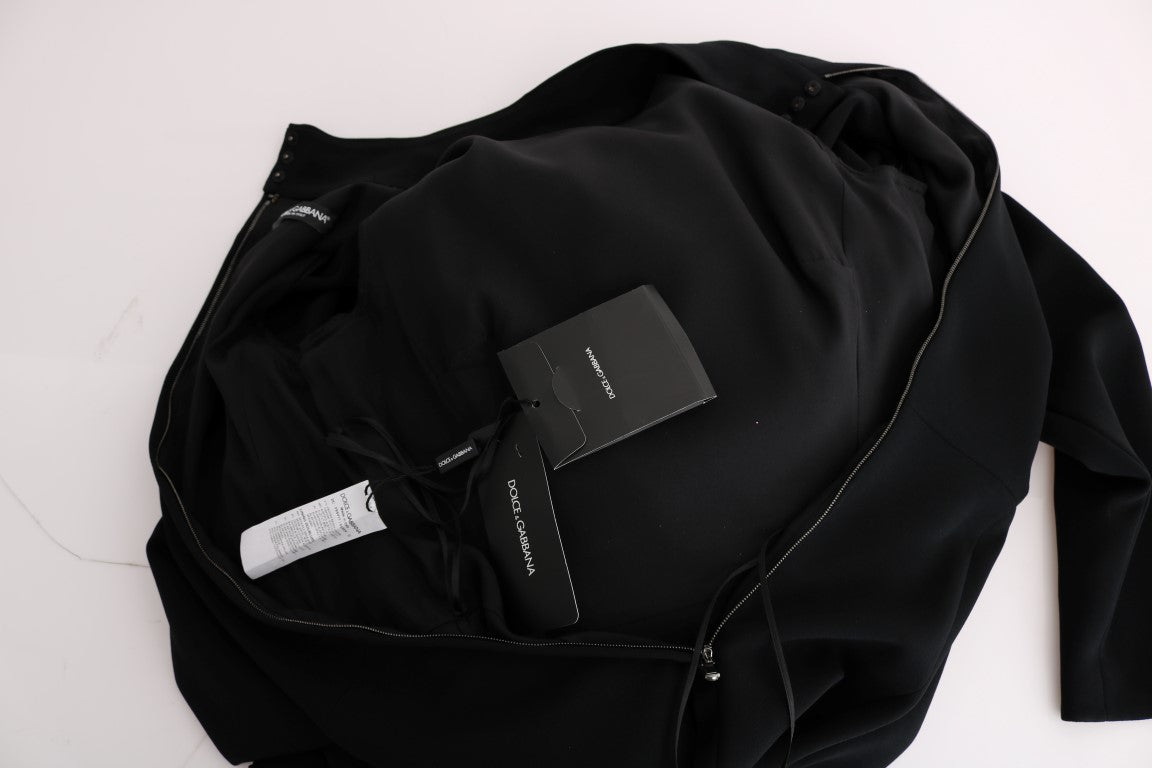 Dolce &amp; Gabbana siyah uzun streç kılıf elbise