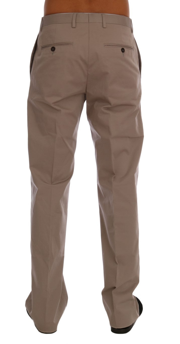 Dolce &amp; Gabbana beige cotton stretch chino pants