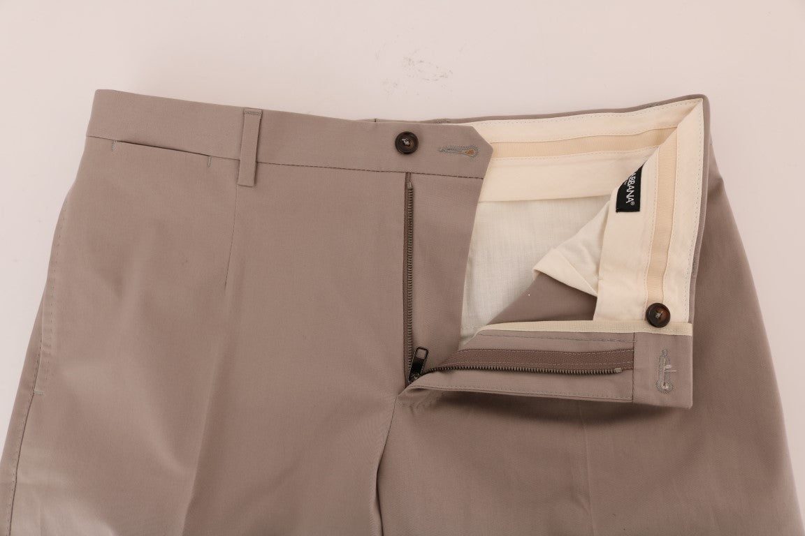 Dolce &amp; Gabbana beige cotton stretch chino pants