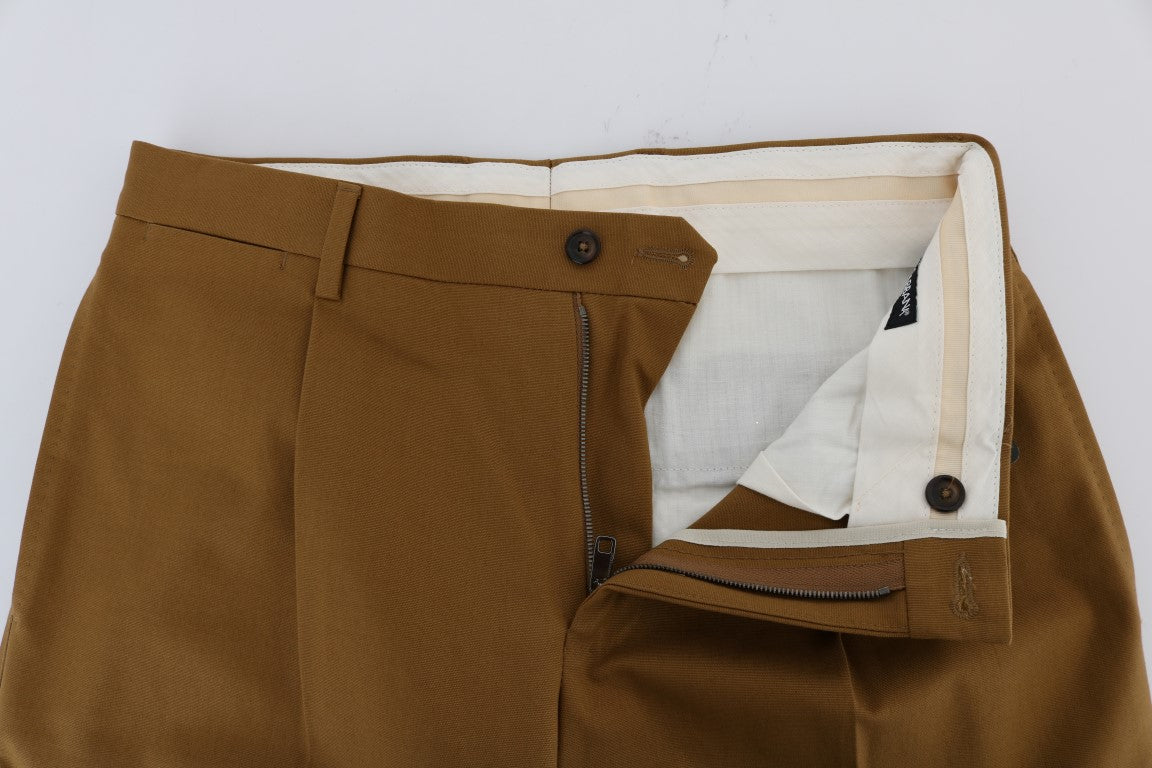 Dolce &amp; Gabbana brown stretch cotton trousers