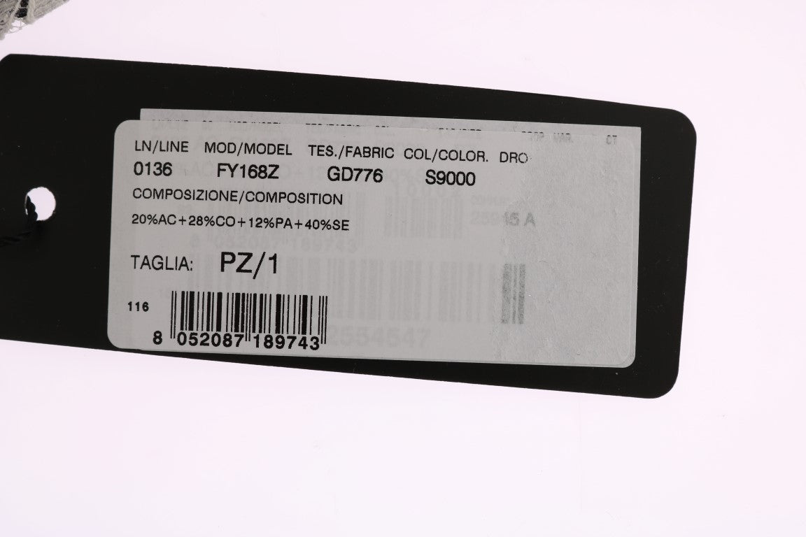 Dolce & Gabbana Schwarz Weiß Floral Spitze Kristall Haarspange