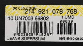 Costume National Graue Superslim Denim-Jeans aus Baumwolle