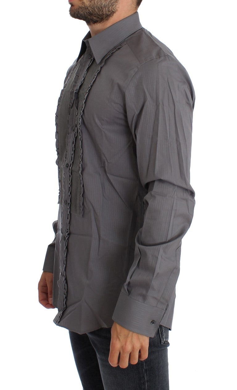 Dolce & Gabbana Mor Torero GOLD Slim Fit Gömlek