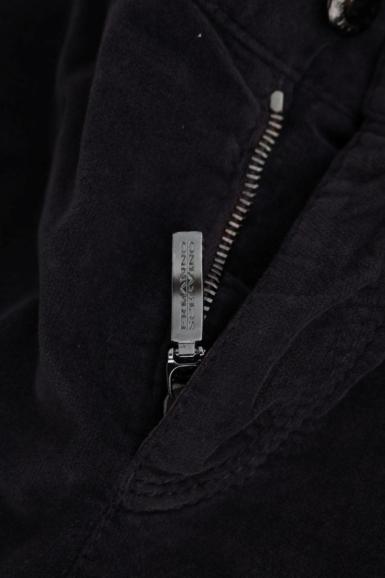 Ermanno Scervino Braun Baumwolle Cropped Casual Hose