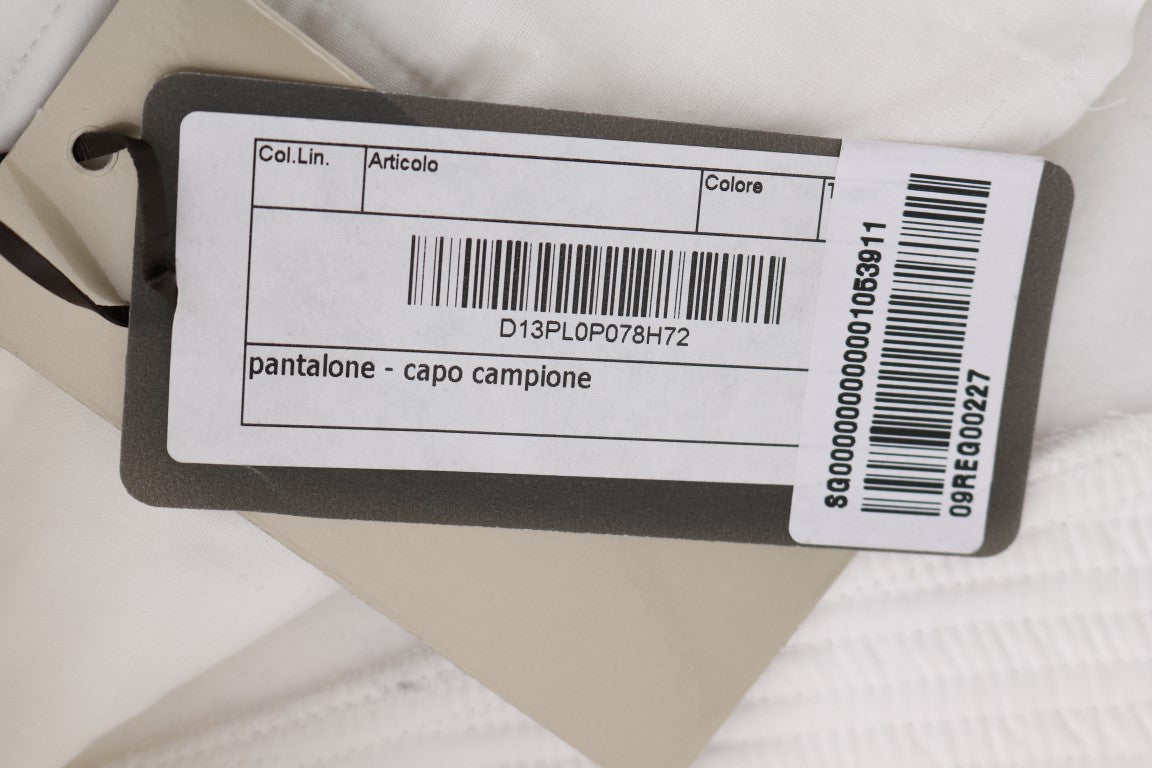 Ermanno Scervino Weiße Baumwolle Slim Fit Freizeithosen