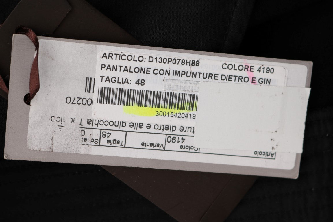 Ermanno Scervino Schwarze Slim Fit Freizeithose aus Baumwolle