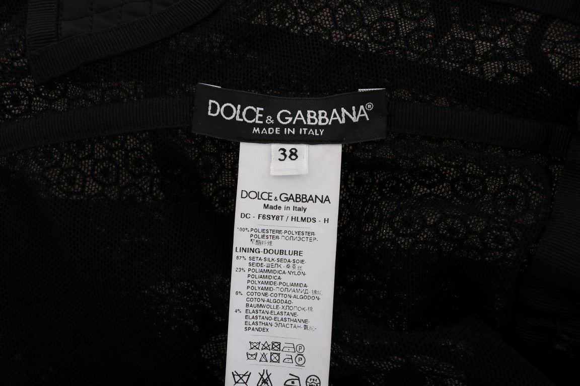 Dolce &amp; Gabbana siyah çiçekli kılıf elbise 