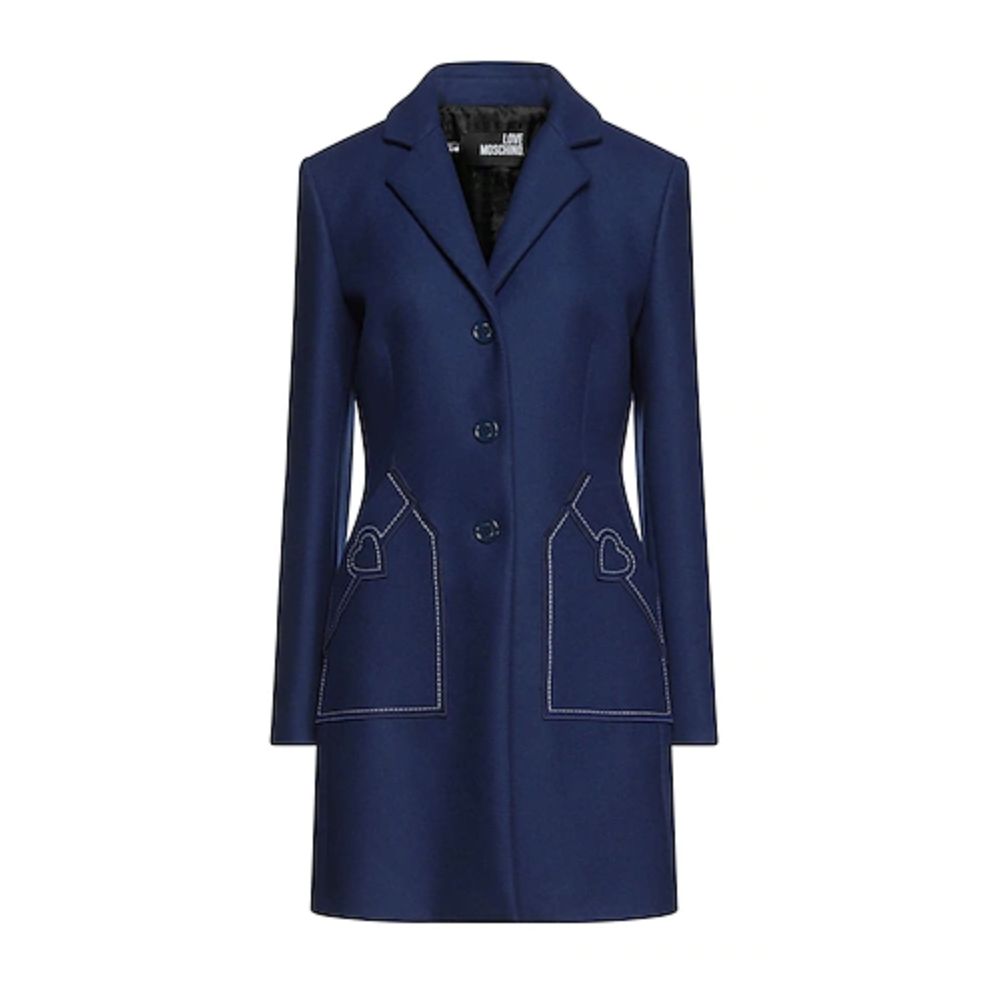 Love Moschino blue wool coat for women