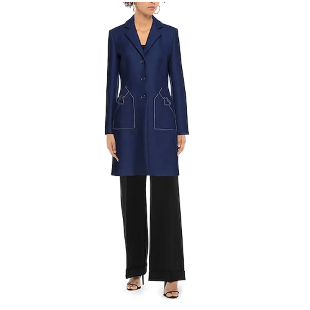 Love Moschino blue wool coat for women