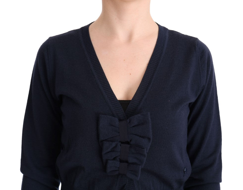 MARGHI LO' Blue wool blouse sweater