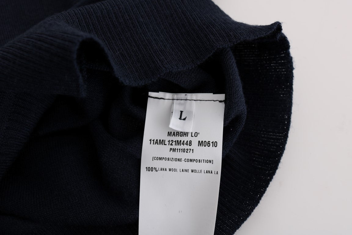 MARGHI LO' Blue wool blouse sweater