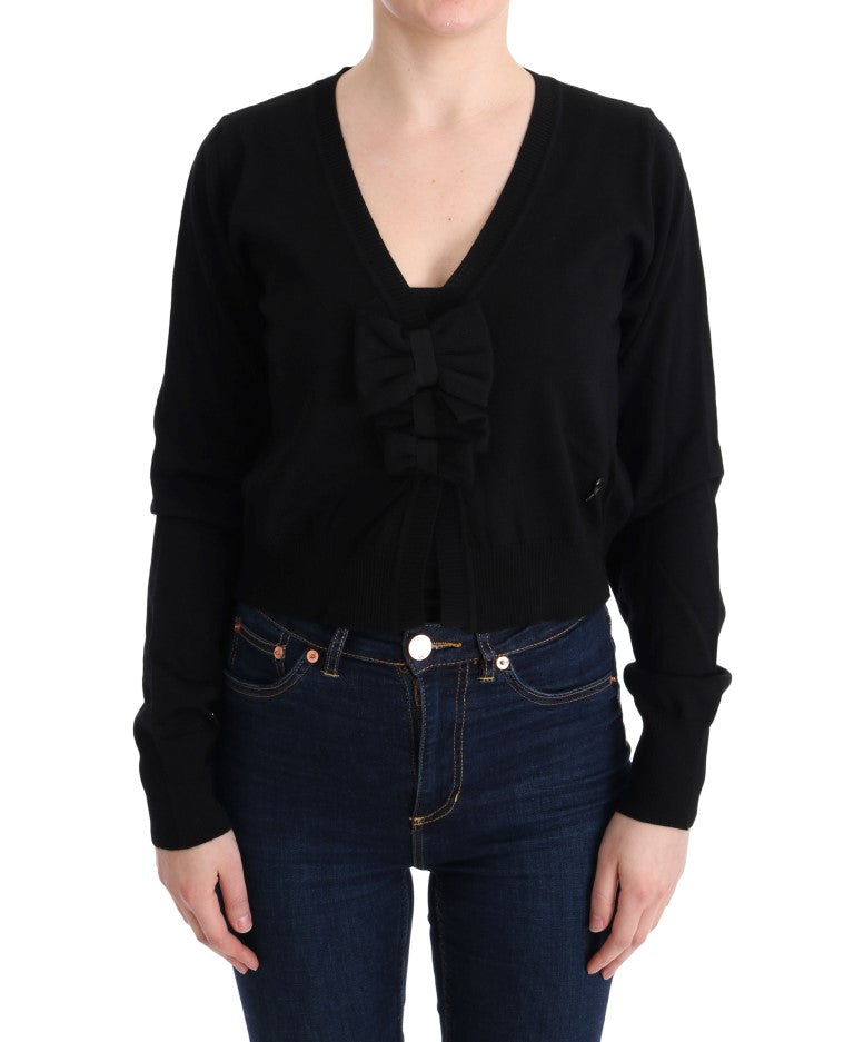 MARGHI LO' Black wool blouse sweater
