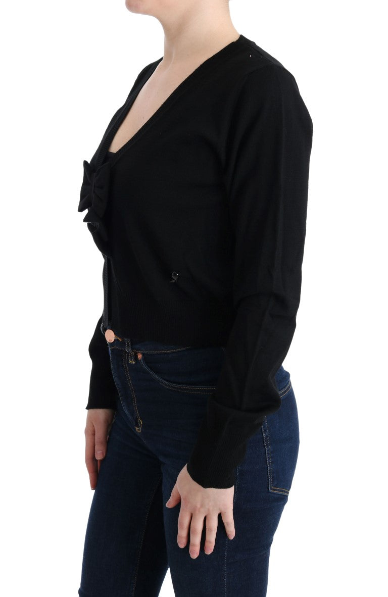 MARGHI LO' Black wool blouse sweater