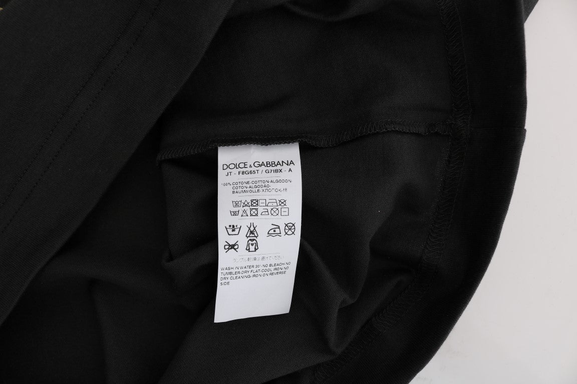 Dolce &amp; Gabbana Grey Cotton 2017 Motif T-Shirt