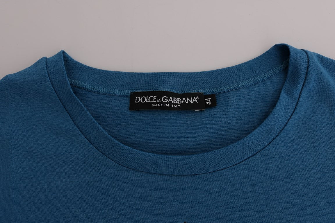 Dolce &amp; Gabbana Blue Cotton 2017 Motif T-Shirt