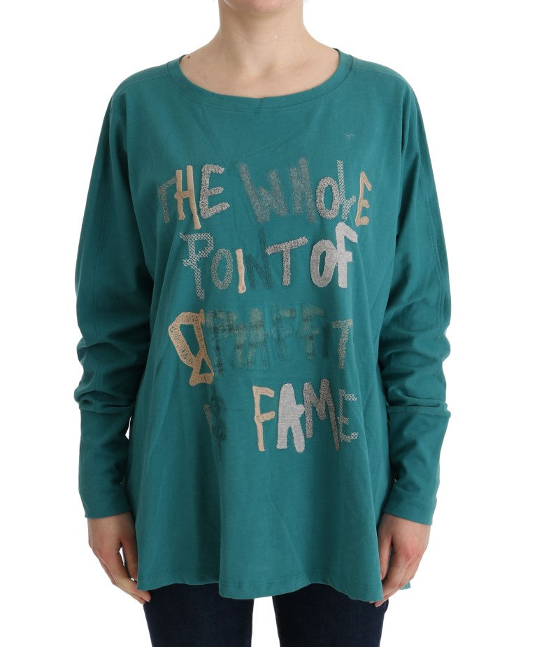 John Galliano Oversized Green Cotton Sweater
