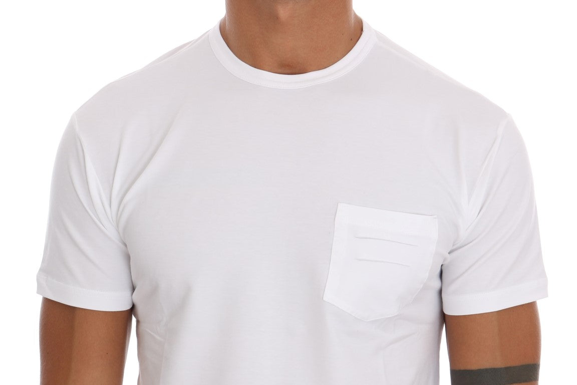 Daniele Alessandrini White cotton round-neck T-shirt