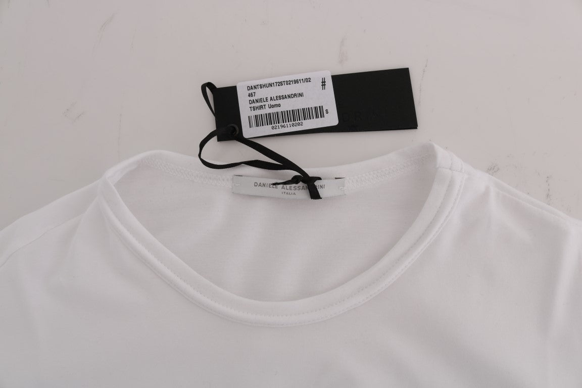 Daniele Alessandrini White cotton round-neck T-shirt