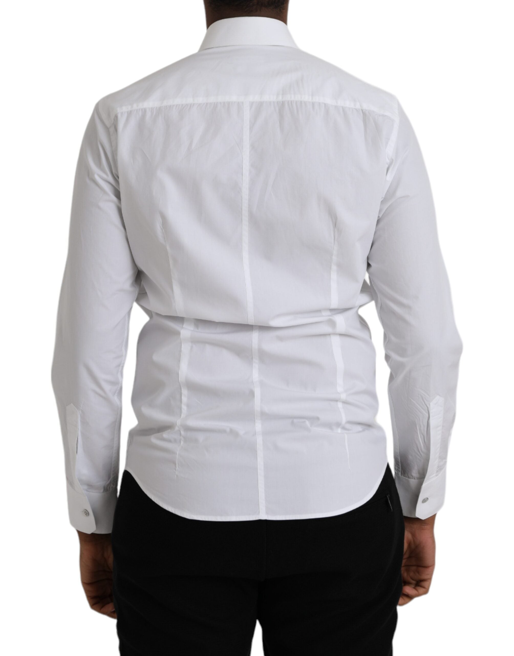 Dolce &amp; Gabbana White long-sleeved cotton dress MARTINI shirt