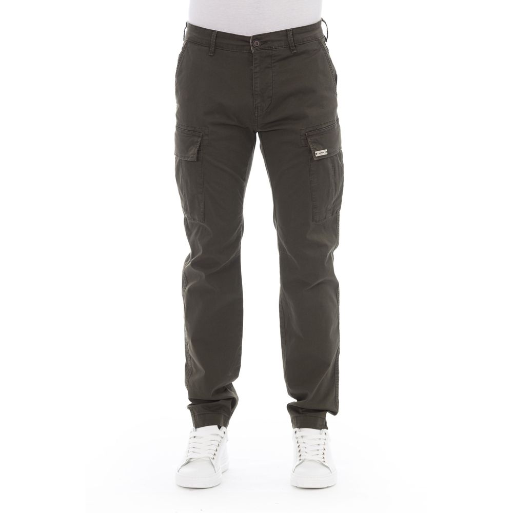 Baldinini Trend Cotton Cargo Trousers in Army Style for Men
