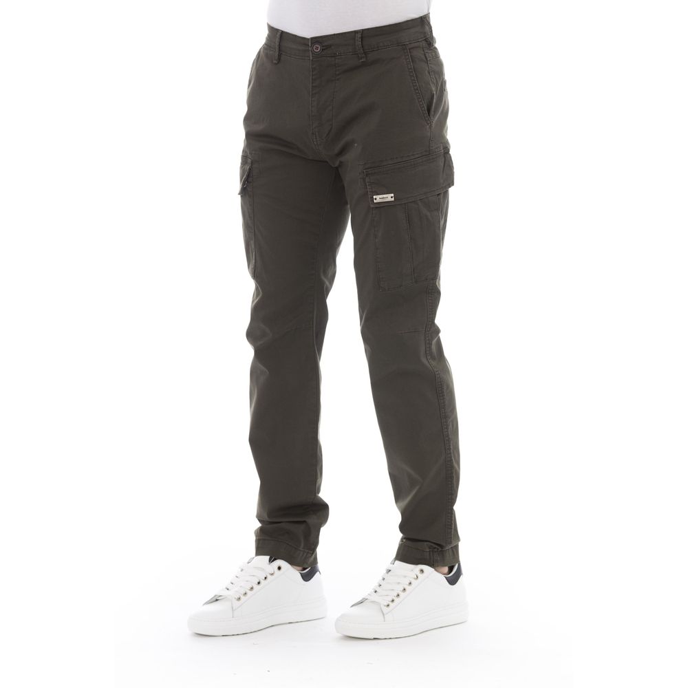 Baldinini Trend Cotton Cargo Trousers in Army Style for Men