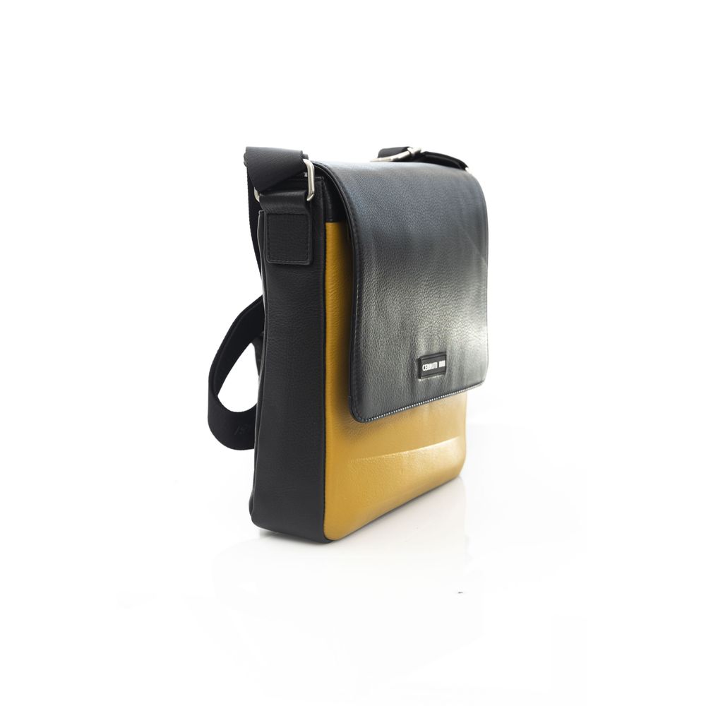 Cerruti 1881 Gelbe Leder-Crossbody-Tasche für Damen