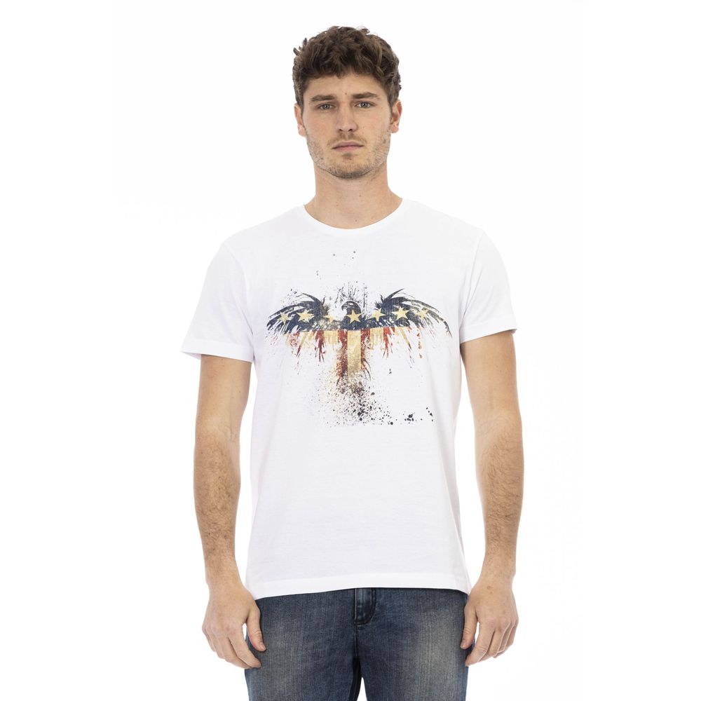 Trussardi Action Weißes Baumwoll-T-Shirt für Herren