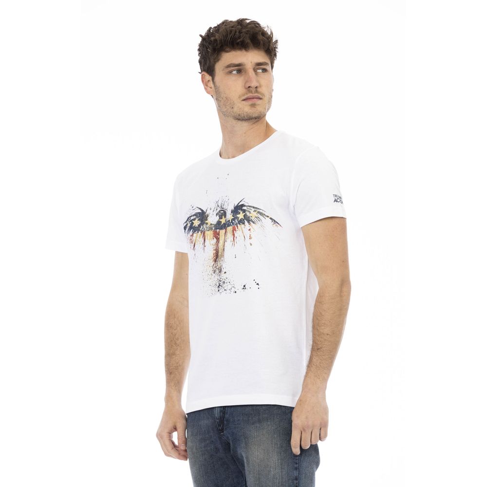 Trussardi Action Weißes Baumwoll-T-Shirt für Herren