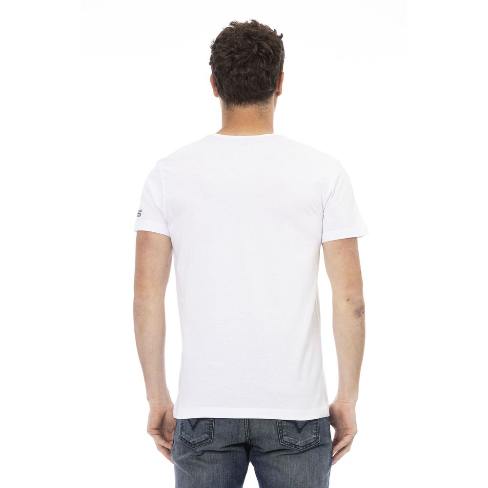 Trussardi Action Weißes Baumwoll-T-Shirt für Herren
