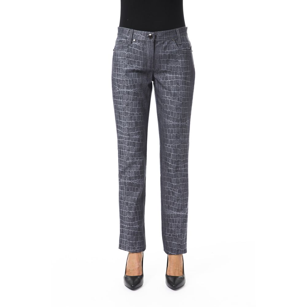 BYBLOS Black women's trousers made of viscose