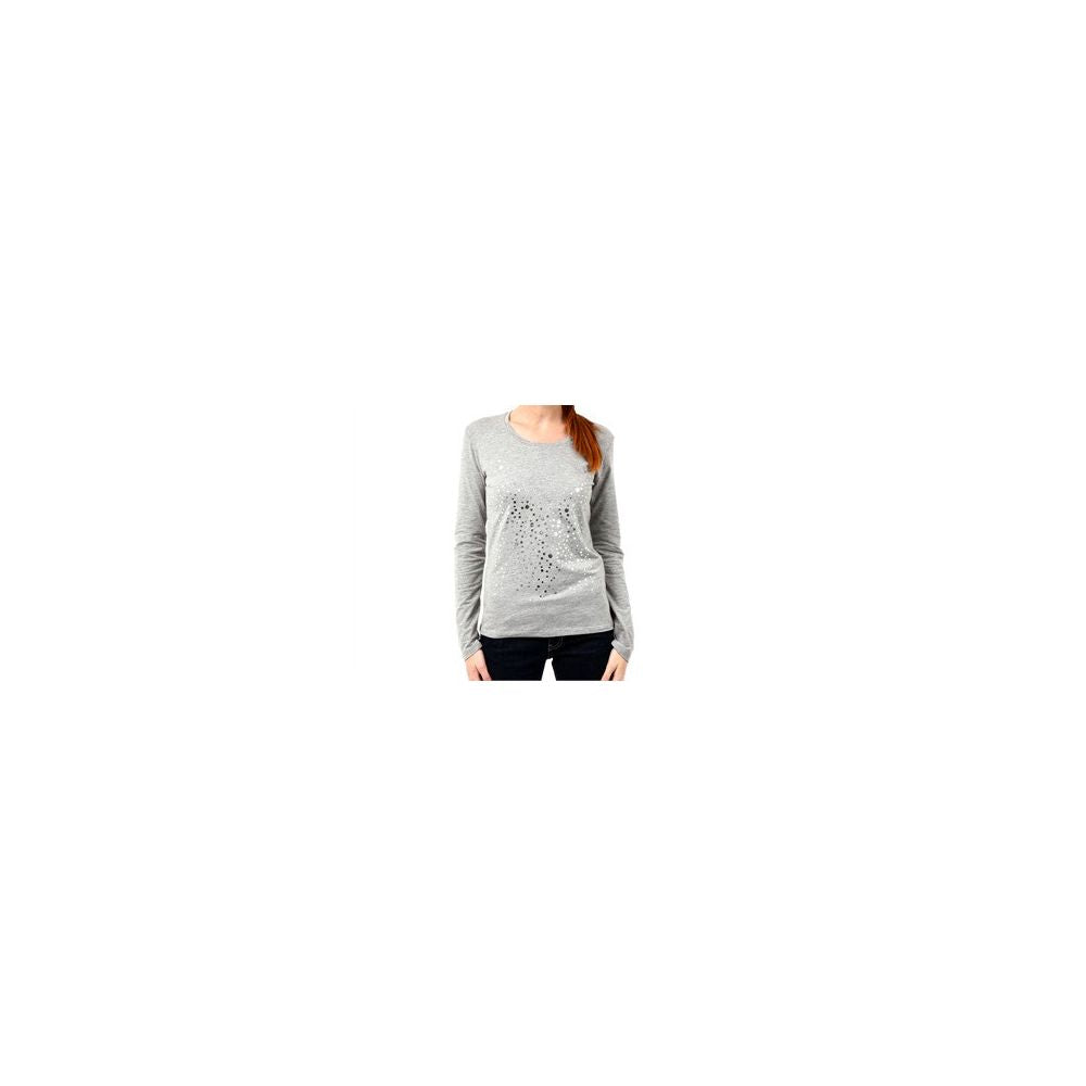 Montana Blu Graues Baumwoll-T-Shirt für Frauen