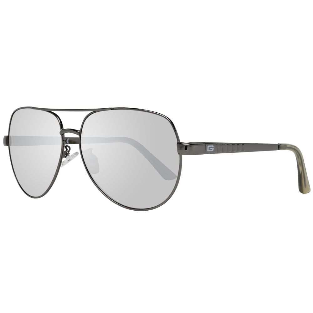 Guess Anthrazitfarbene Metall-Sonnenbrille für Herren