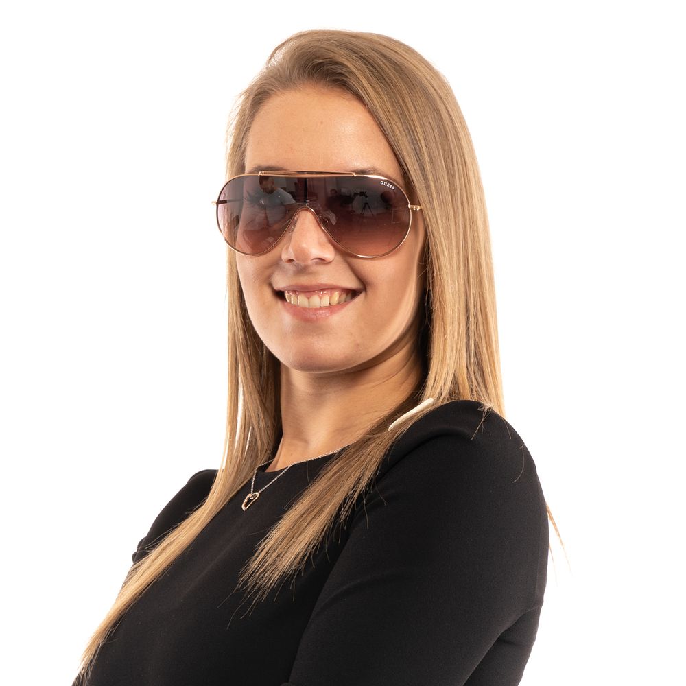 Guess Sonnenbrille aus roségoldfarbenem Metall