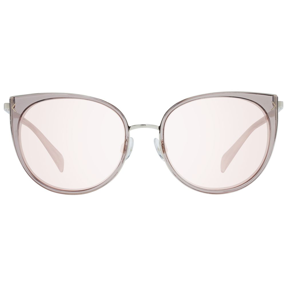 Karen Millen Pinke Metall- und Kunststoff-Sonnenbrille