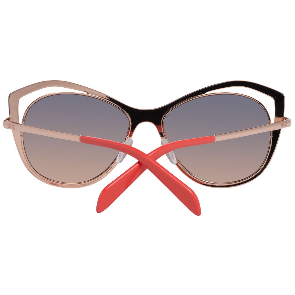 Emilio Pucci sunglasses in rose gold metal