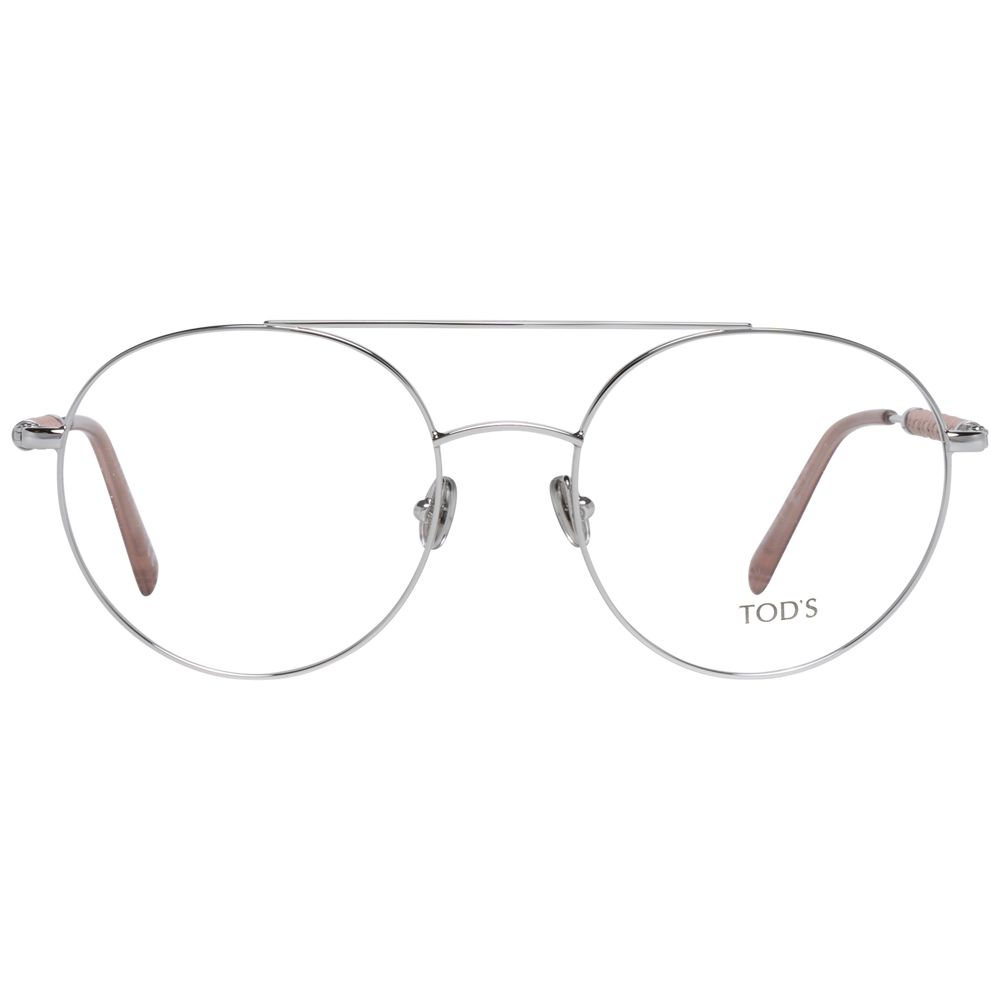 Tod's Silberne Metall- und Lederbrille (Gestelle)