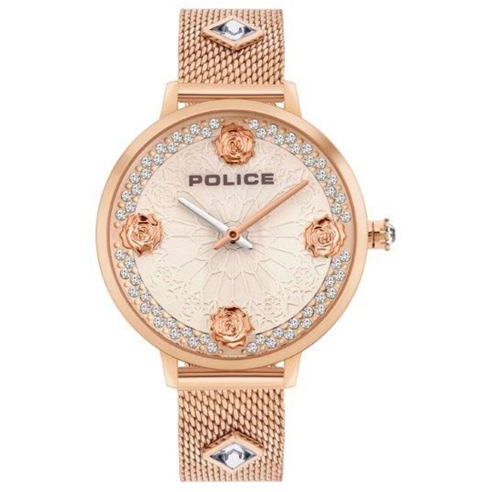 Polis Pembe Altın Kadın Saati