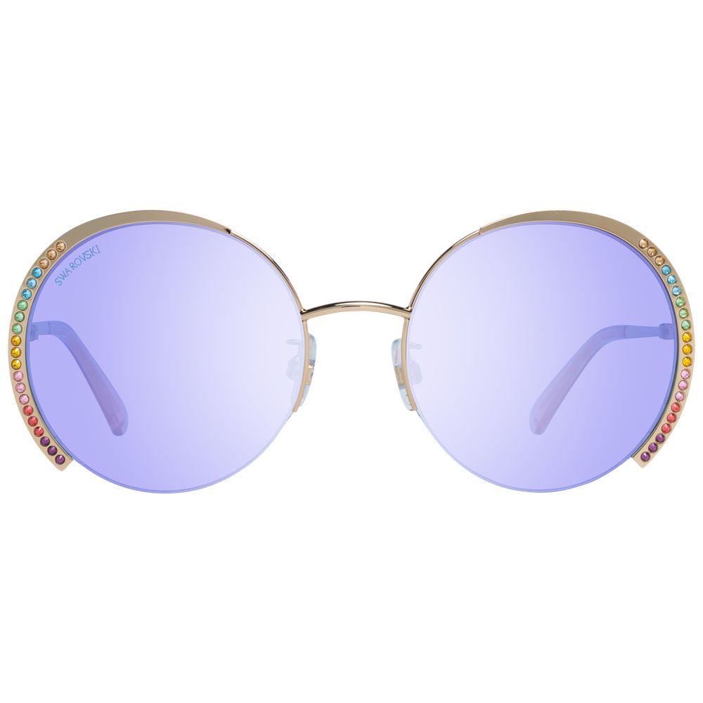 Swarovski Goldene Sonnenbrille mit Metallrahmen