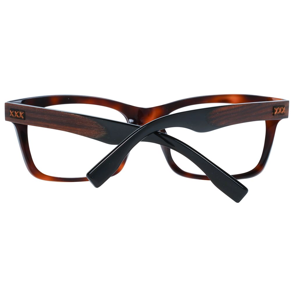 Ermenegildo Zegna Brown Acetate, Wood &amp; Horn Glasses (Frames)