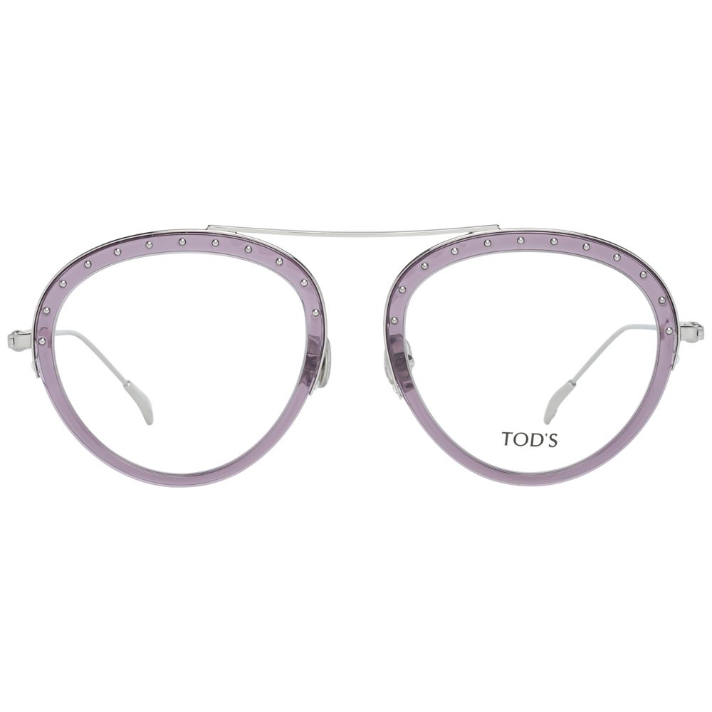 Tod's Lila Metall- und Lederbrille (Rahmen)