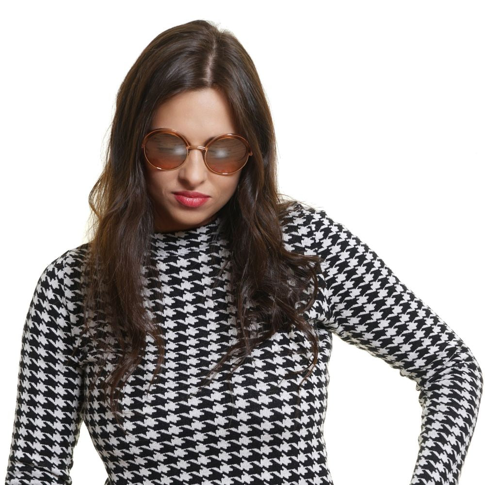 Web Sonnenbrille aus Roségold, Metall und Kunststoff