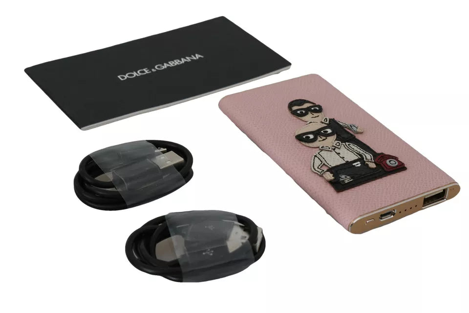 Dolce & Gabbana Ladegerät USB Rosa Leder #DGFAMILY Power Bank