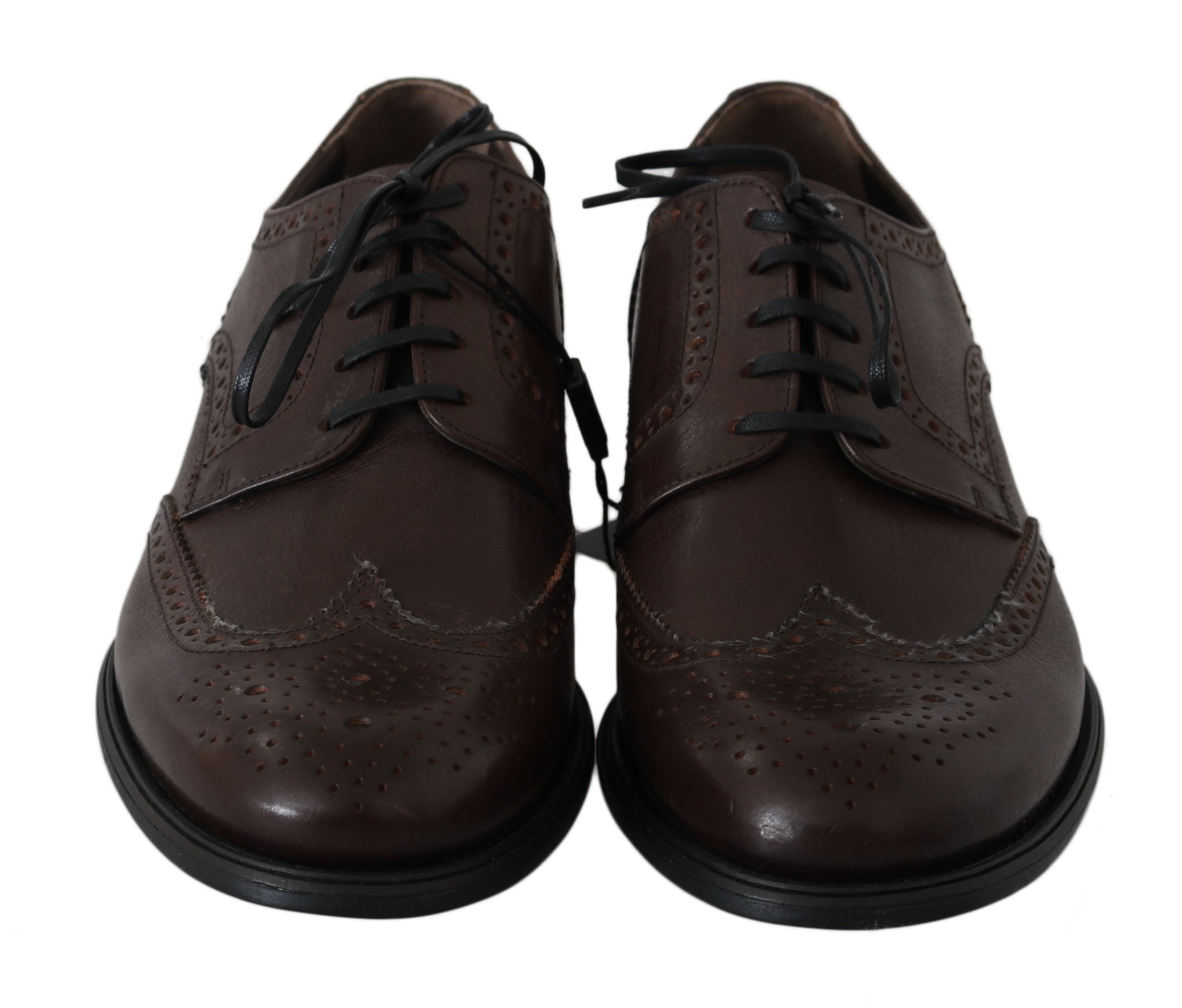 Dolce & Gabbana Braune Leder Brogue Derby Dress Schuhe